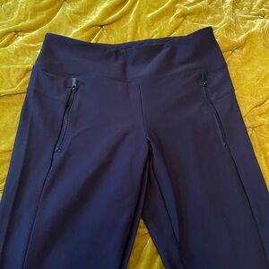 *Athleta Black High-Waisted Leggings with Zipper Pockets